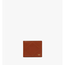 Men Diamond Bifold Wallet in Spanish Calf Leather - Coconut Shell Brown