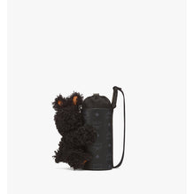 Men MCM Park Rabbit Bottle Holder in Faux Fur Visetos - Black