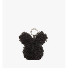 Men MCM Park Rabbit Charm in Faux Fur - Black