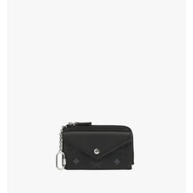 Women Aren Zip Around Card Case in Visetos - Black