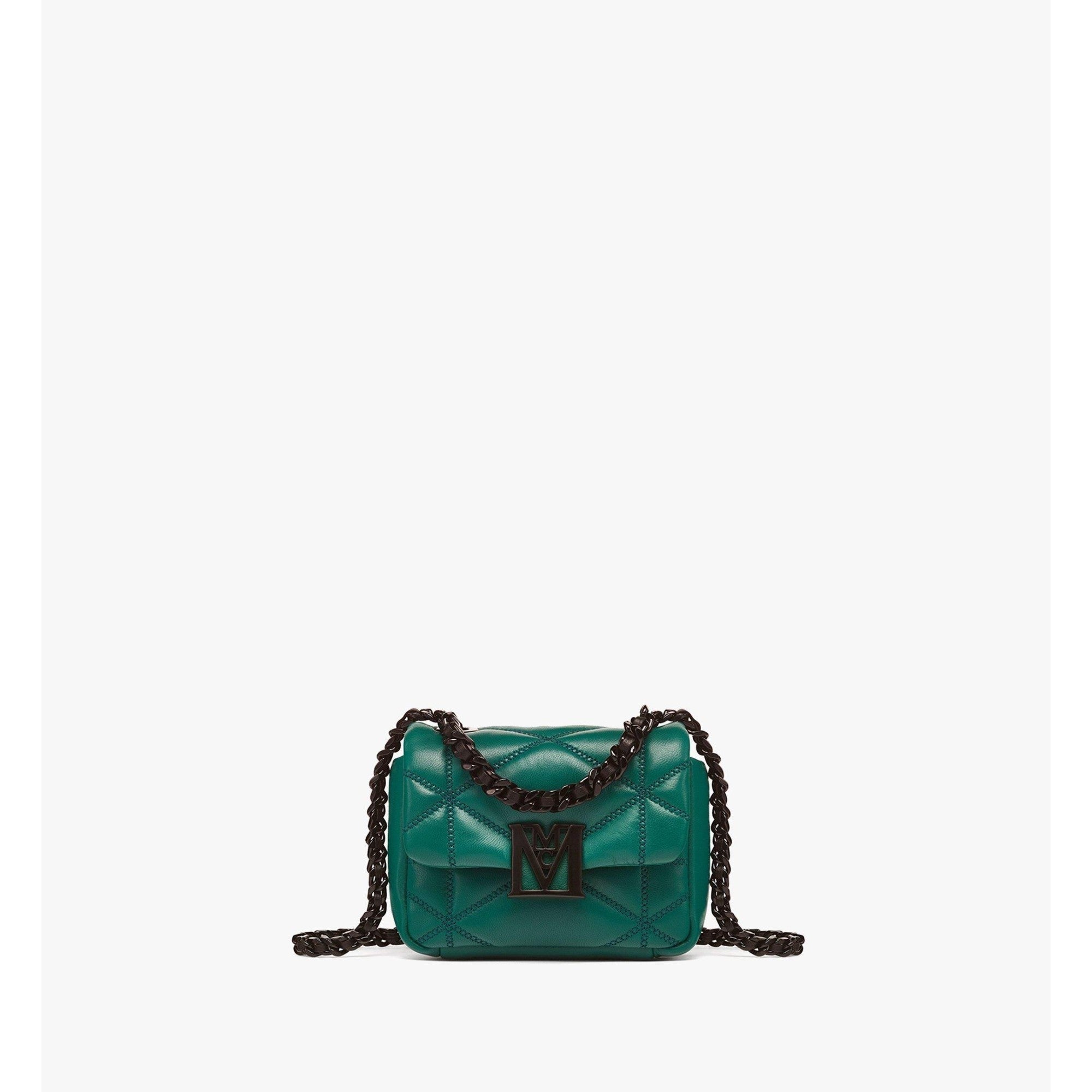 Women Travia Satchel in Cloud Quilted Leather - Galapagos Green