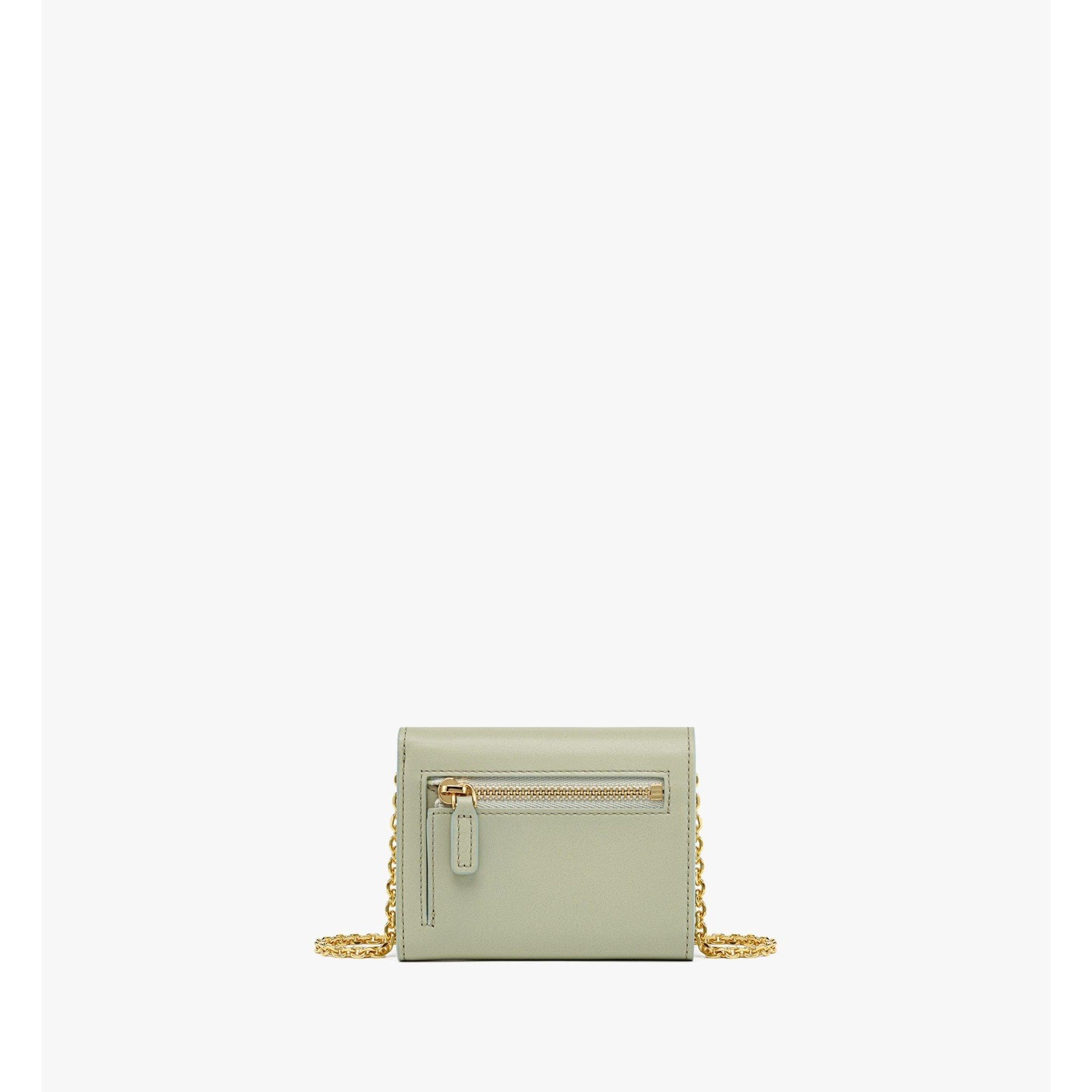 Women Mode Travia Trifold Chain Wallet in Spanish Leather - Alfalfa