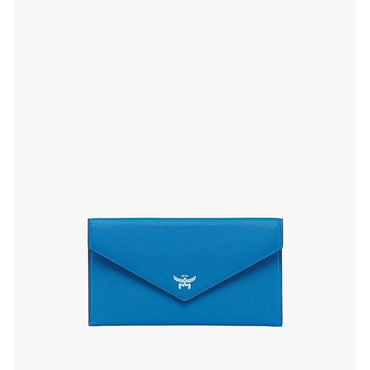 Women Himmel Continental Pouch in Embossed Leather - New Munich Blue