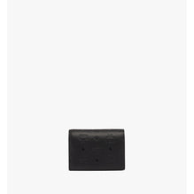 Women Aren Snap Wallet in Embossed Monogram Leather - Black