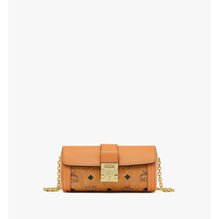 Women Tracy Cylinder Bag in Visetos - Cognac