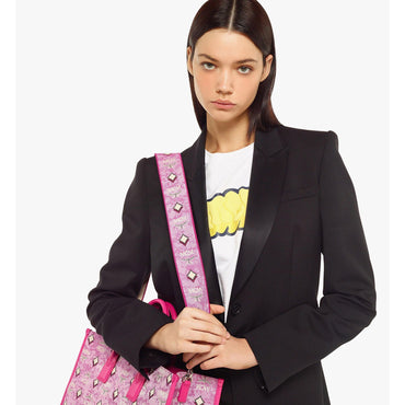 Women Aren Shoulder Strap In Vintage Monogram Jacquard - Pink