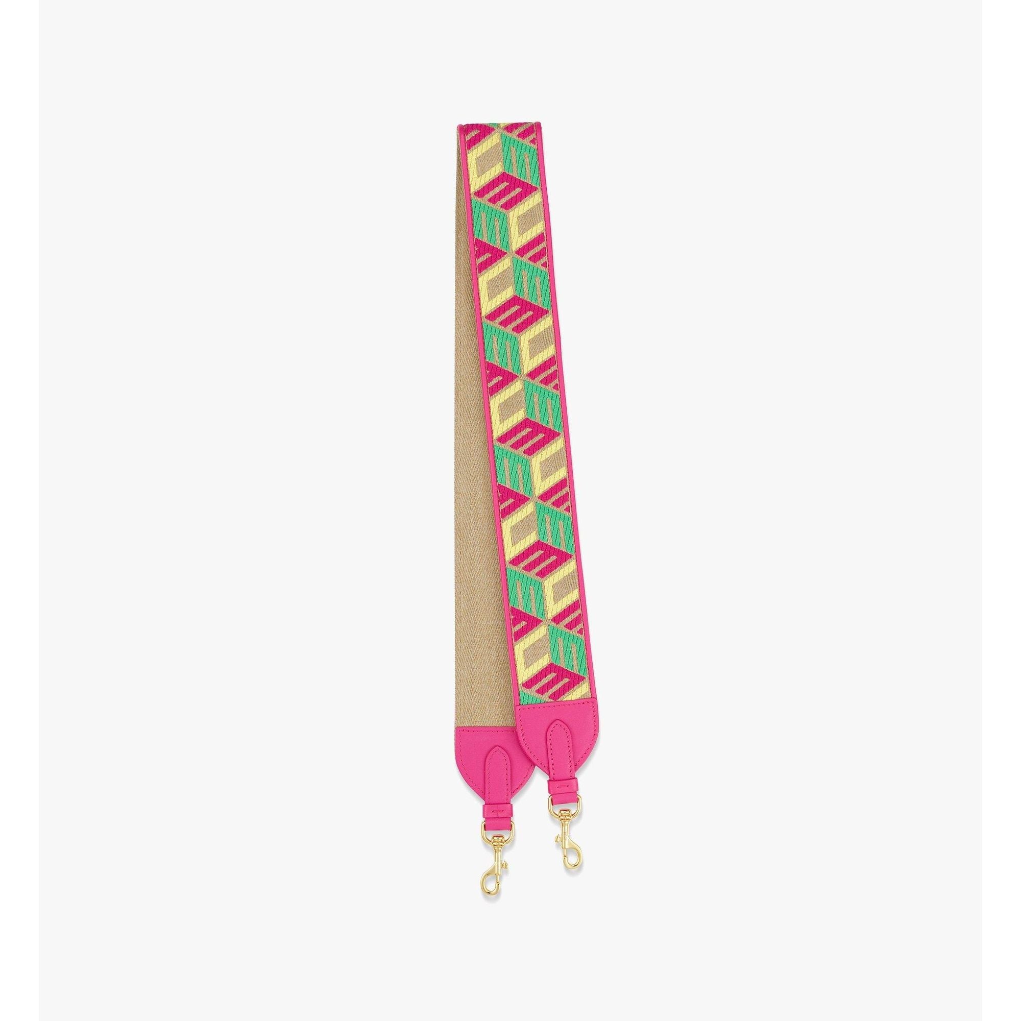 Women Aren Shoulder Strap In Cubic Monogram Webbing - Fuchsia Purple