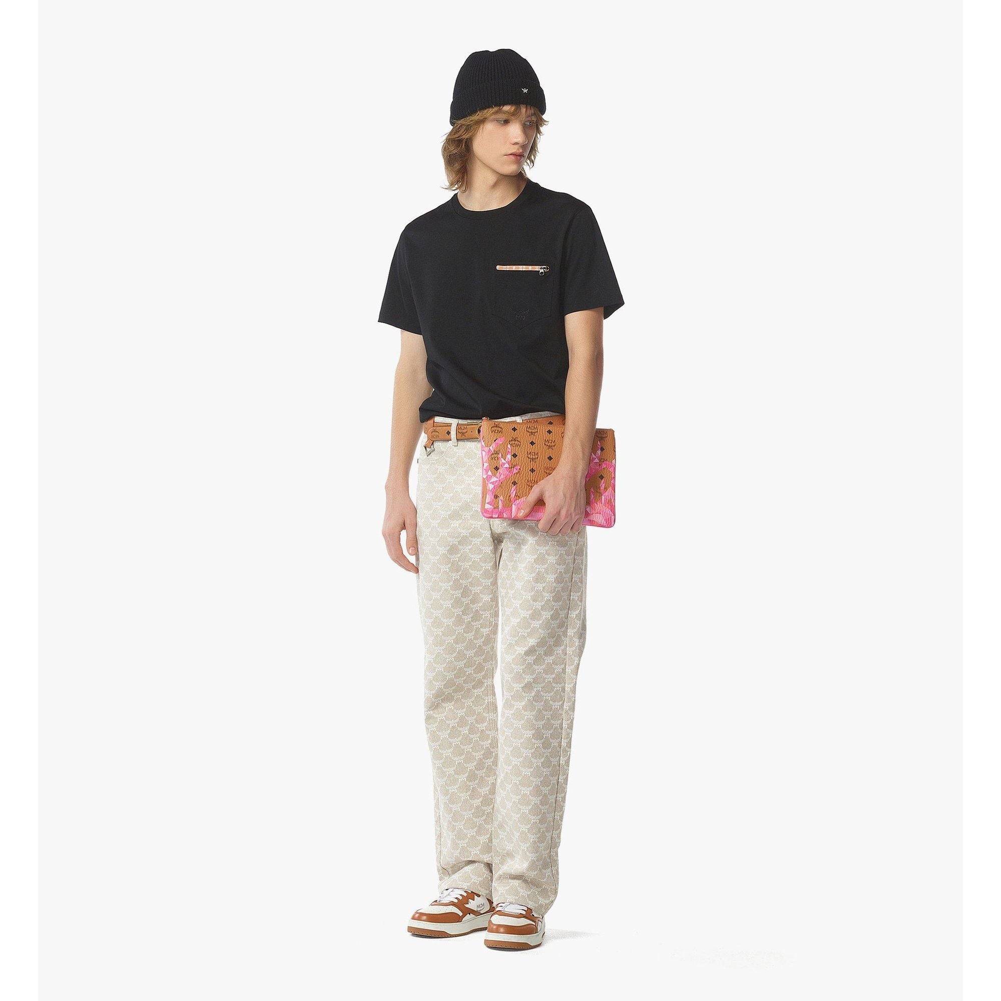 Women Aren Crossbody Pouch In Cubic Coral Visetos - Sangria Sunset