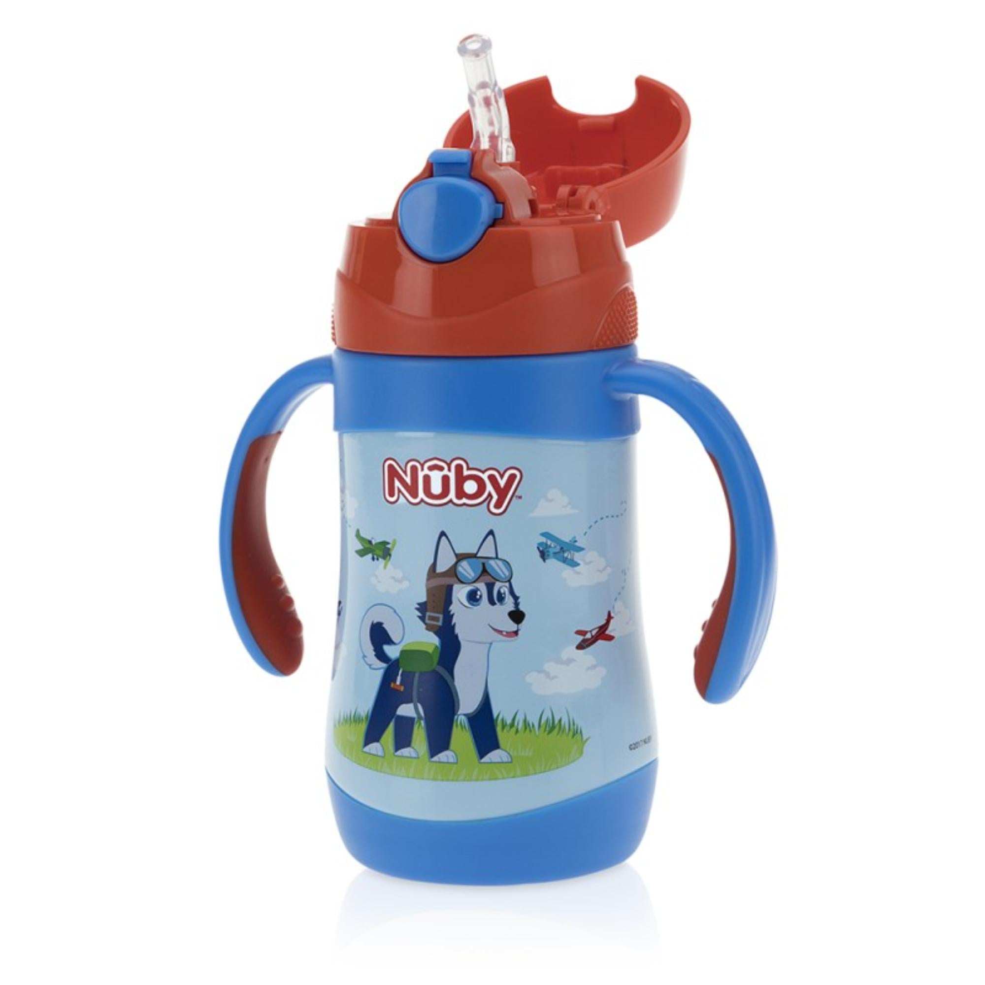 Nuby Stainless Steel Click-it Flip-It Cup - Malamute Pilots