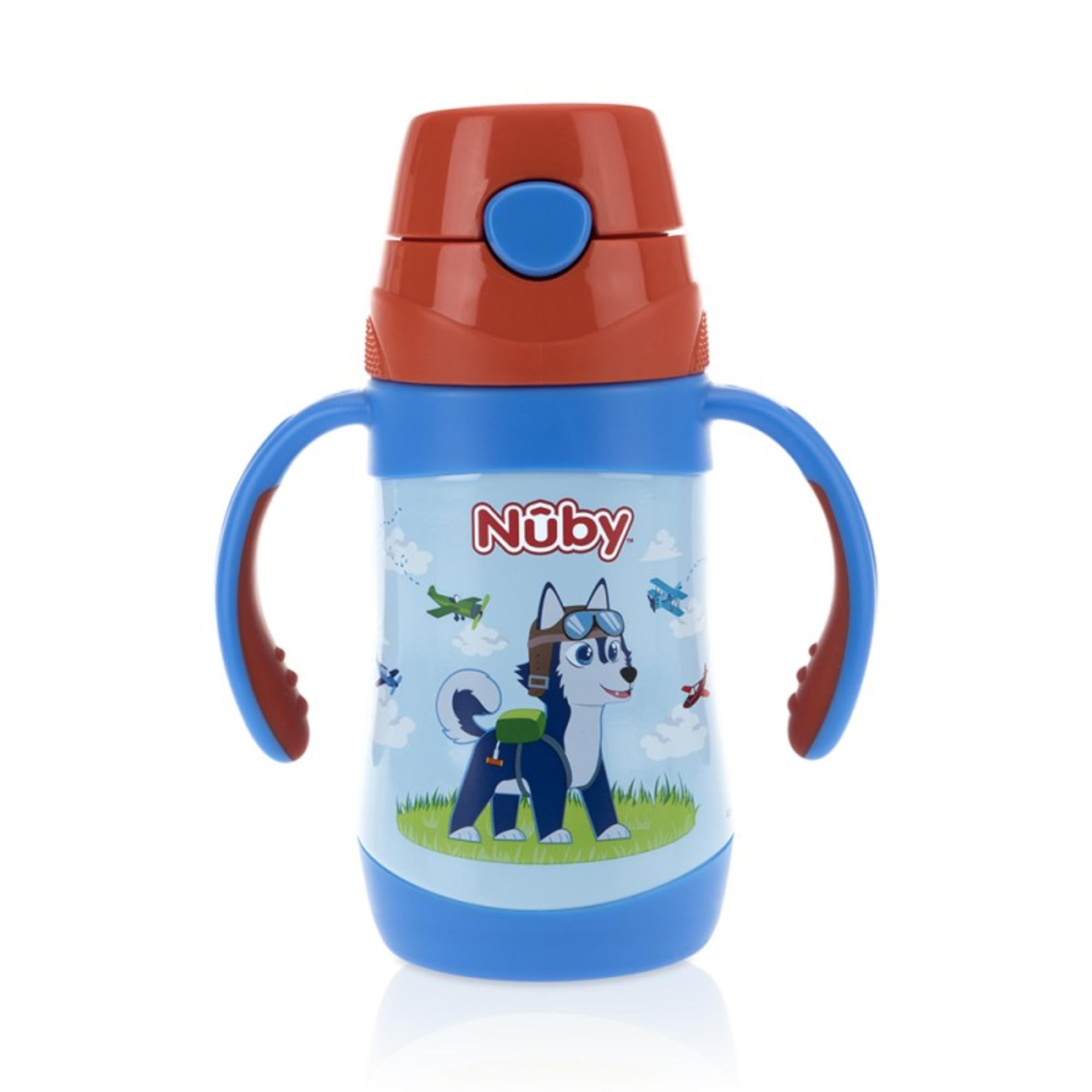 Nuby Stainless Steel Click-it Flip-It Cup - Malamute Pilots