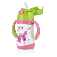 Nuby Stainless Steel Click-it Flip-It Cup - Ladybug