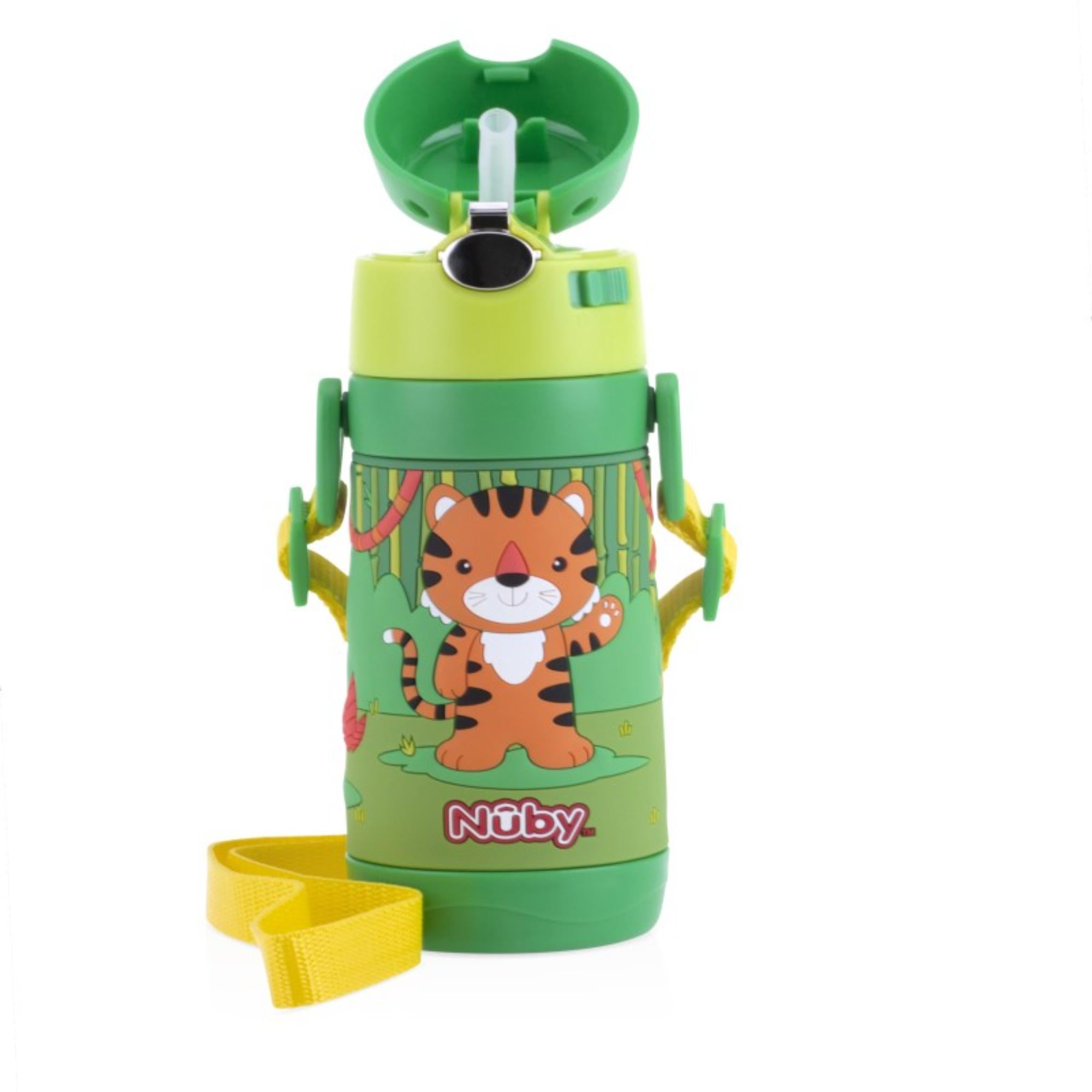 Nuby 3-in-1 Stainless Steel Feeding Cup/Bottle - Green