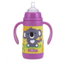 Nuby 3-in-1 Stainless Steel Feeding Cup/Bottle - Pink