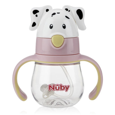 Nuby 360 Flip-it Dalmatian Cup 250ml - Pink