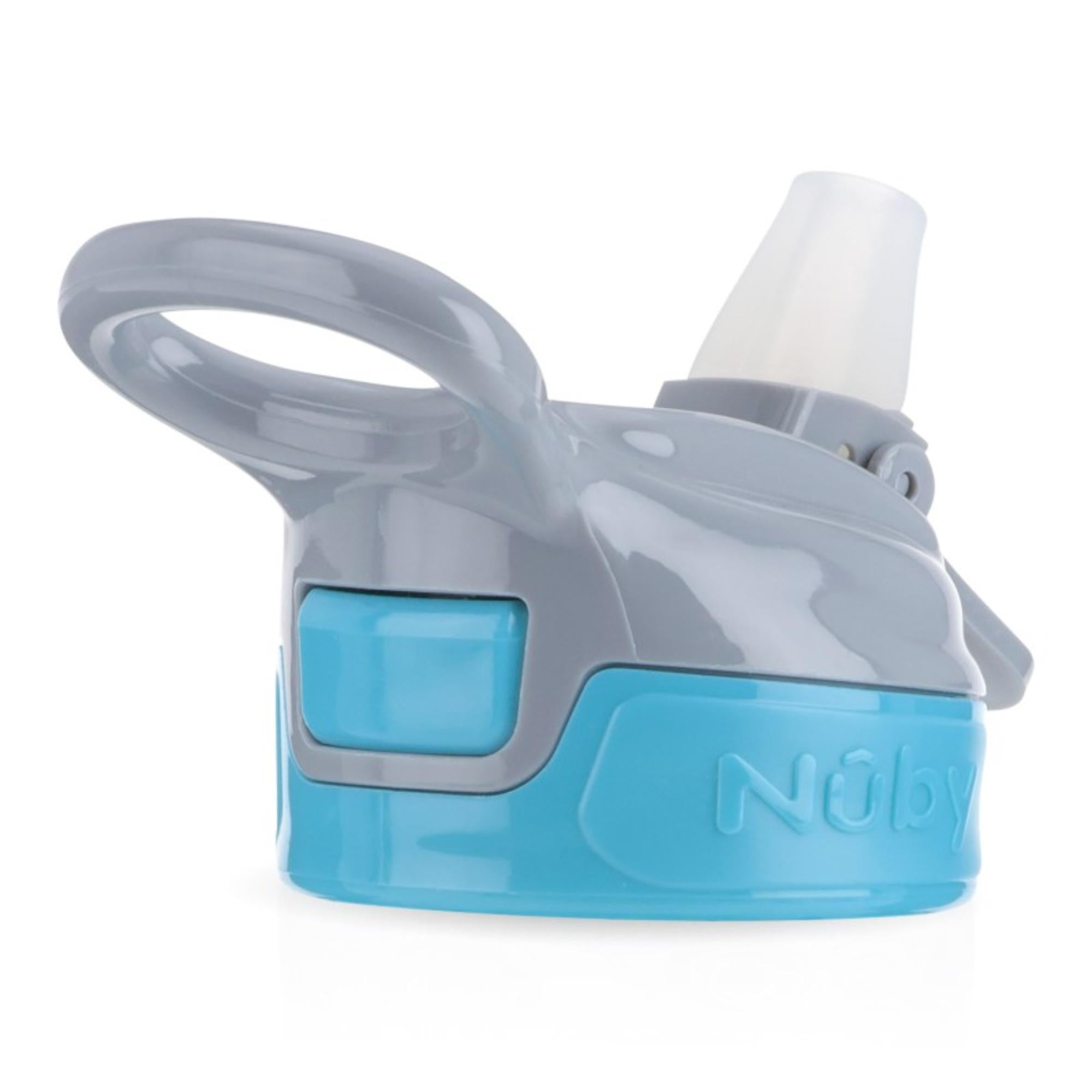 Nuby Soft Spout On the Go Sports Bottle with Push Button - Aqua