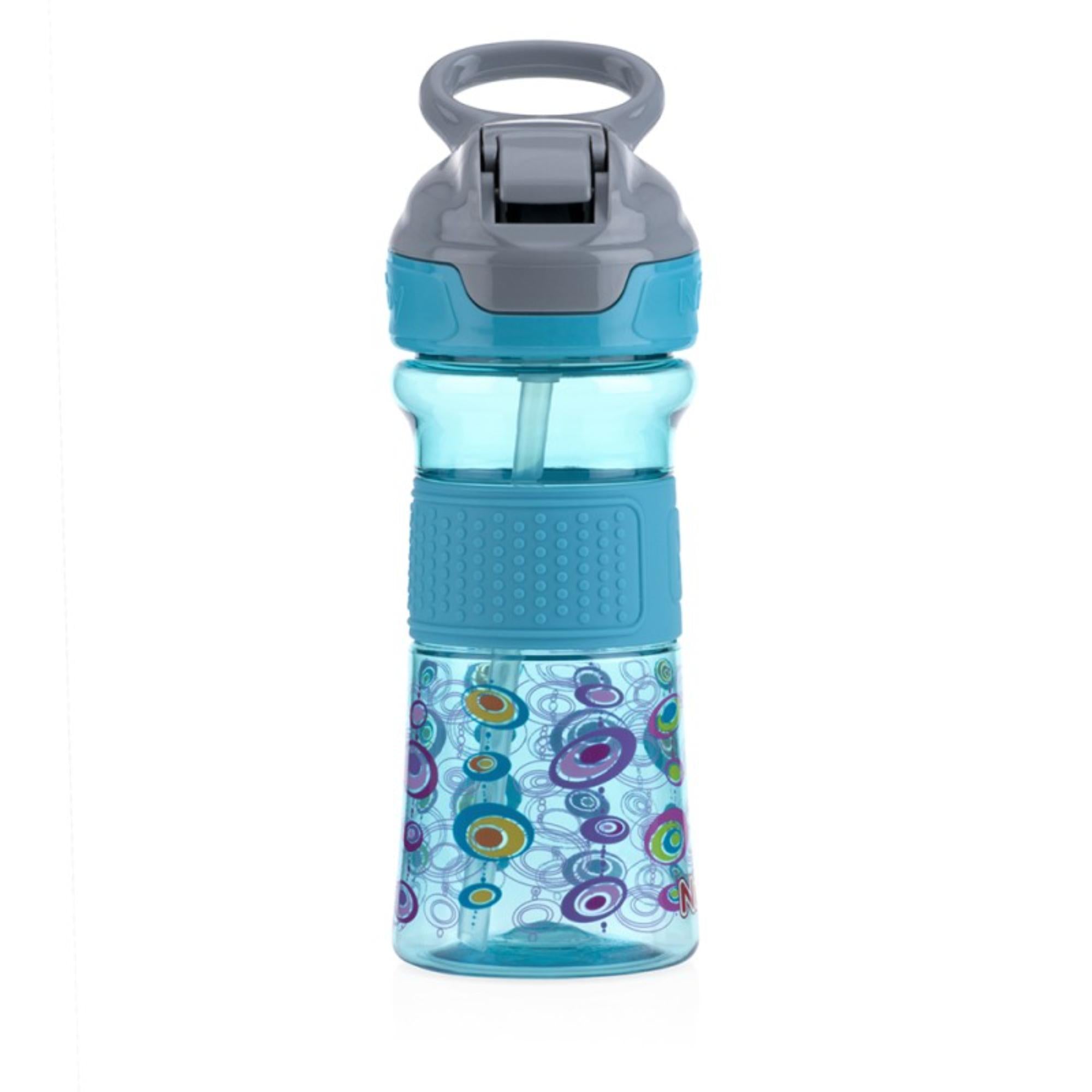 Nuby Soft Spout On the Go Sports Bottle with Push Button - Aqua