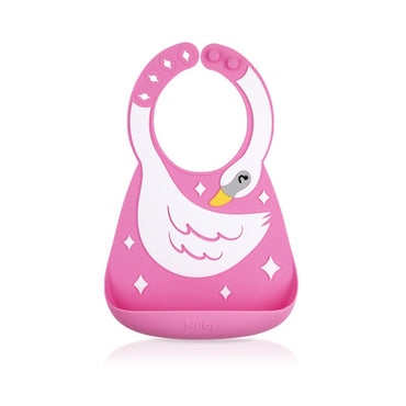 Nuby 3D Silicone Bibs - Swan