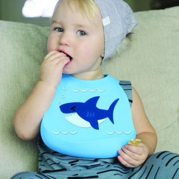 Nuby 3D Silicone Bibs - Shark