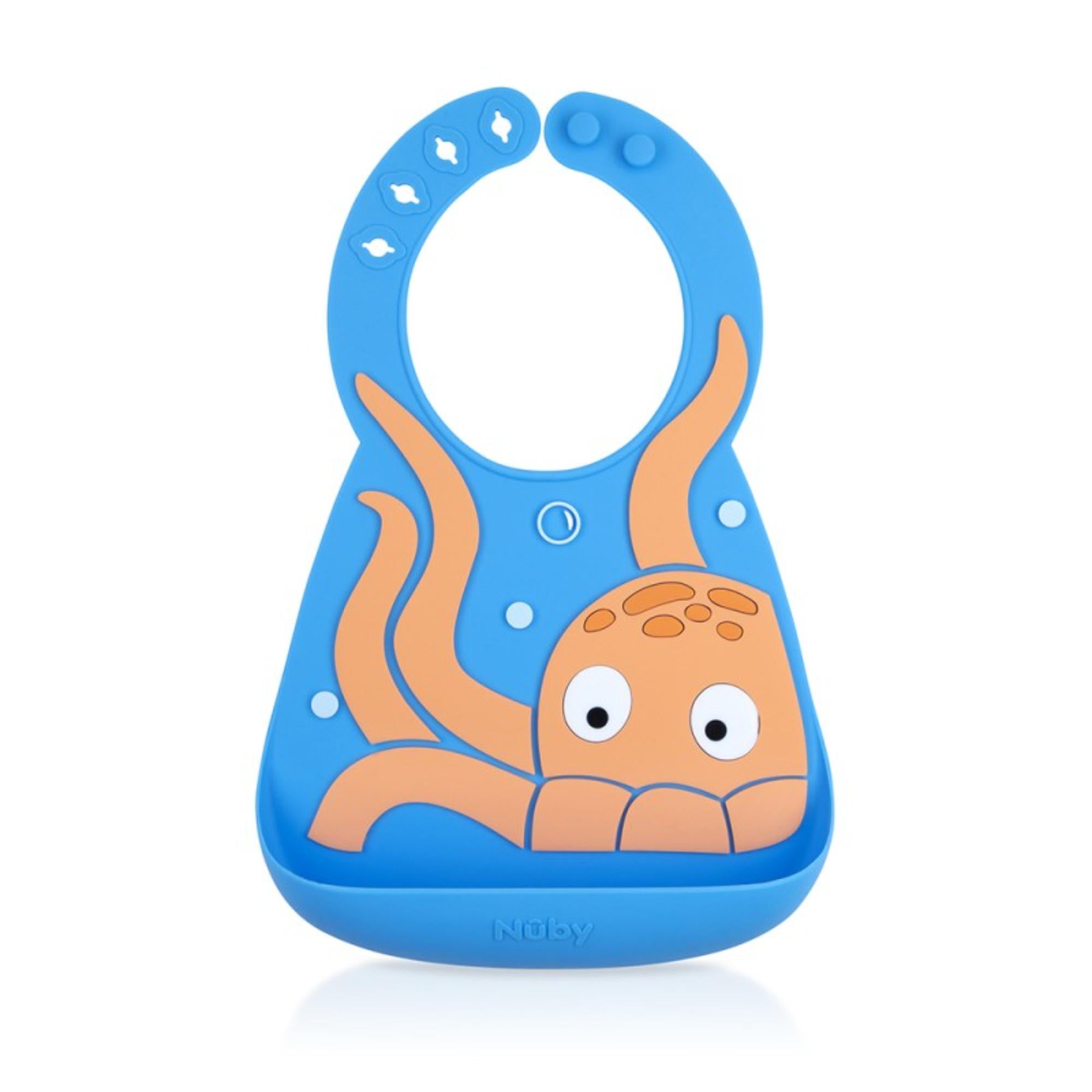 Nuby 3D Silicone Bibs - Octopus