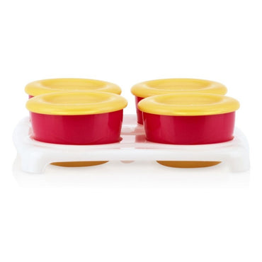 Nuby Easy Pop Freezer Pots - Red/Orange