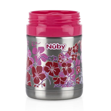 Nuby Stainless Steel Food Jar with Spoon - Red