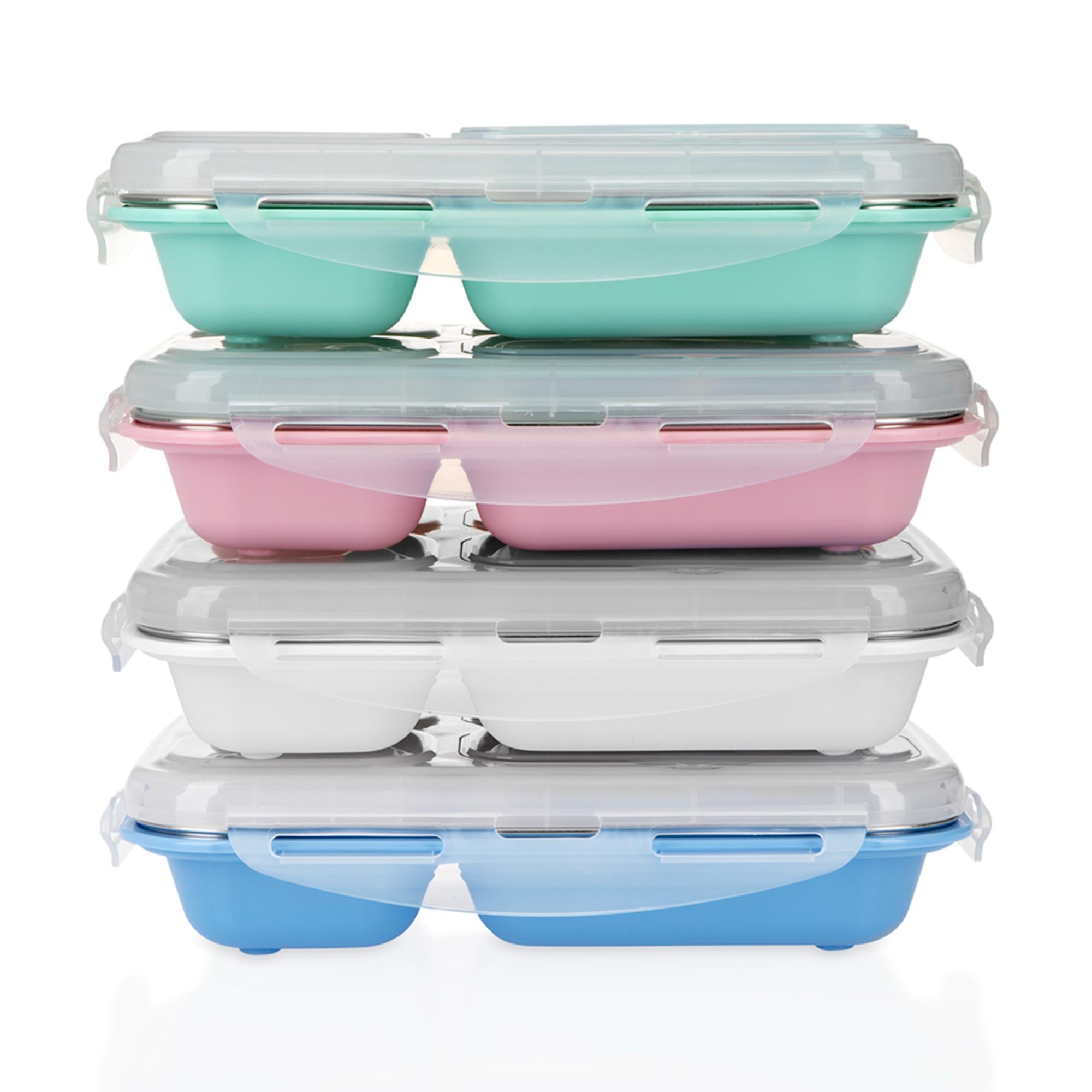 Stainless Steel Lunchbox with Fork and Spoon - Pink