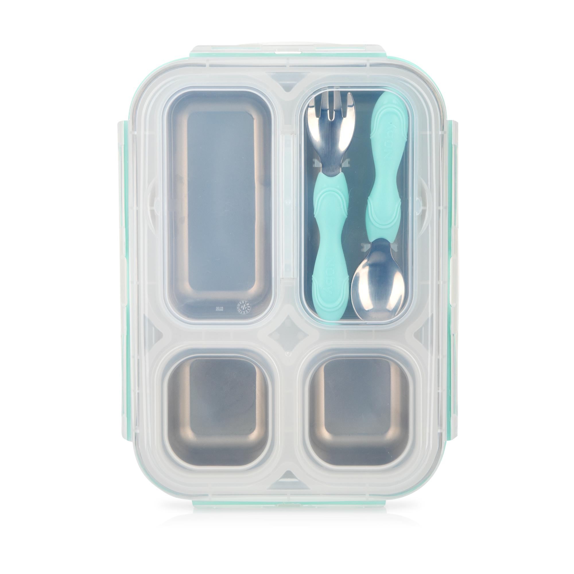 Stainless Steel Lunchbox with Fork and Spoon - Pink