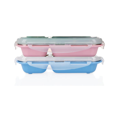Stainless Steel Lunchbox with Fork and Spoon - Pink
