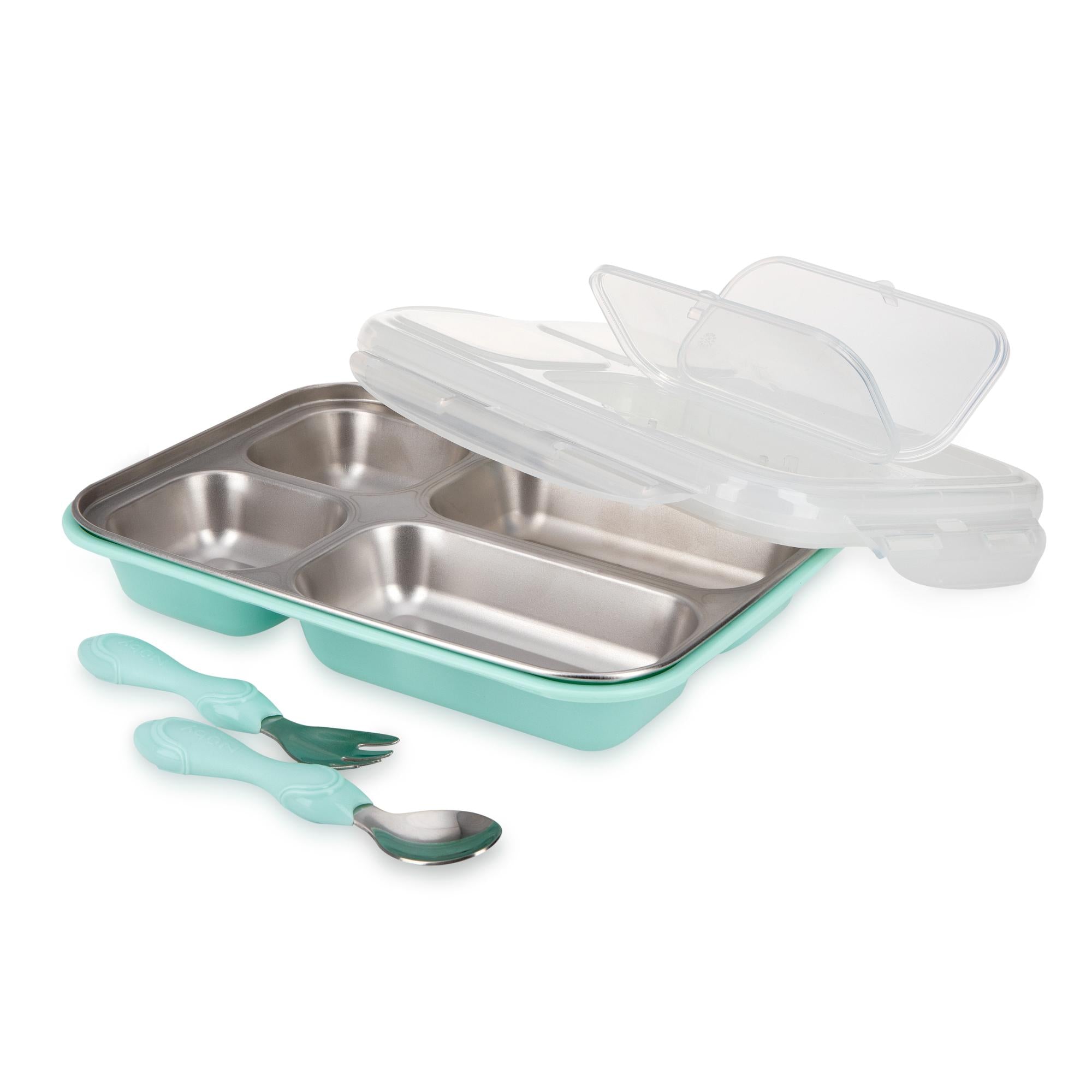 Stainless Steel Lunchbox with Fork and Spoon - Pink