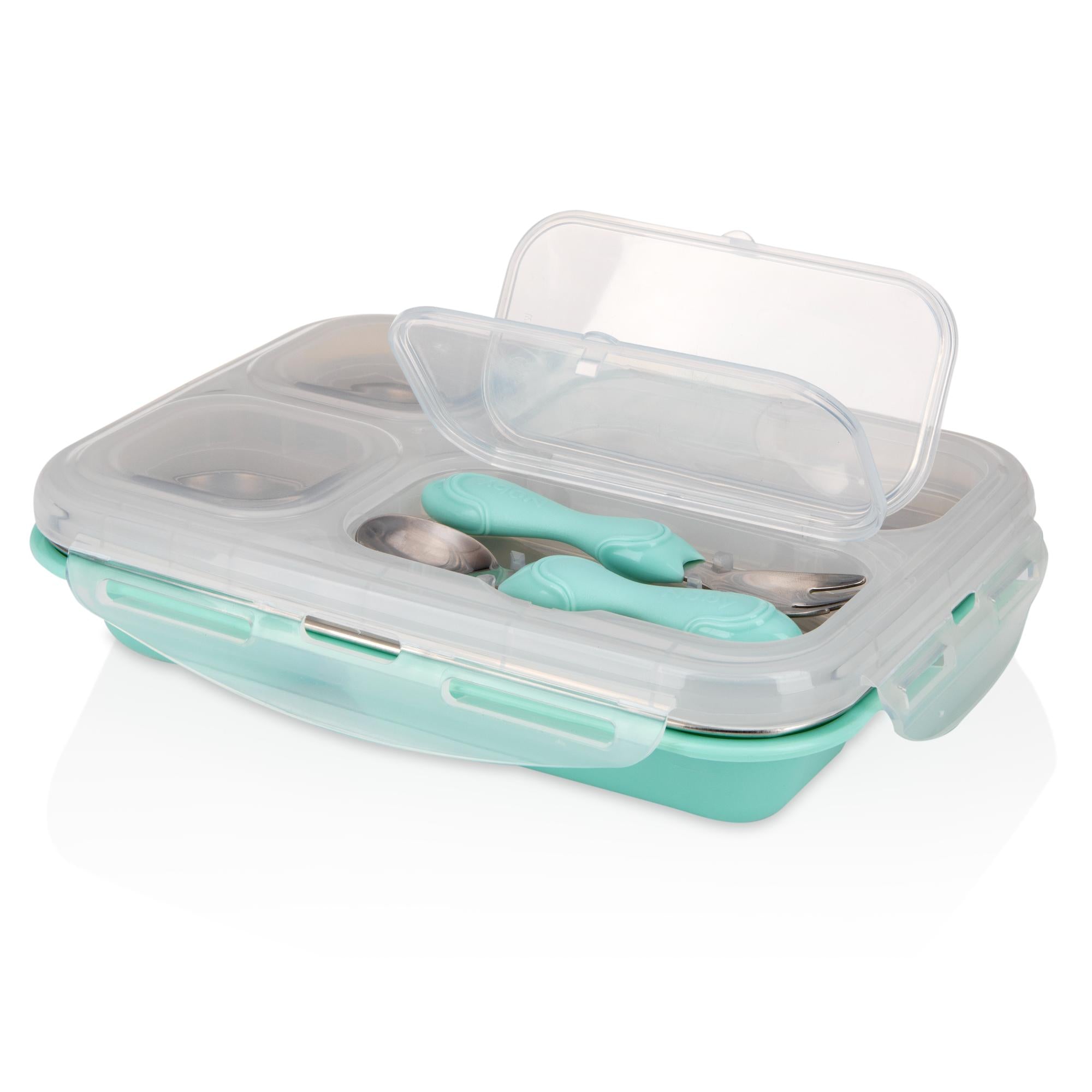 Stainless Steel Lunchbox with Fork and Spoon - Pink