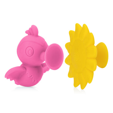 Silly Suction Hummingbird and Flower - Yellow/Pink