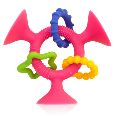 Silly Suction Three Prong Rings - Pink