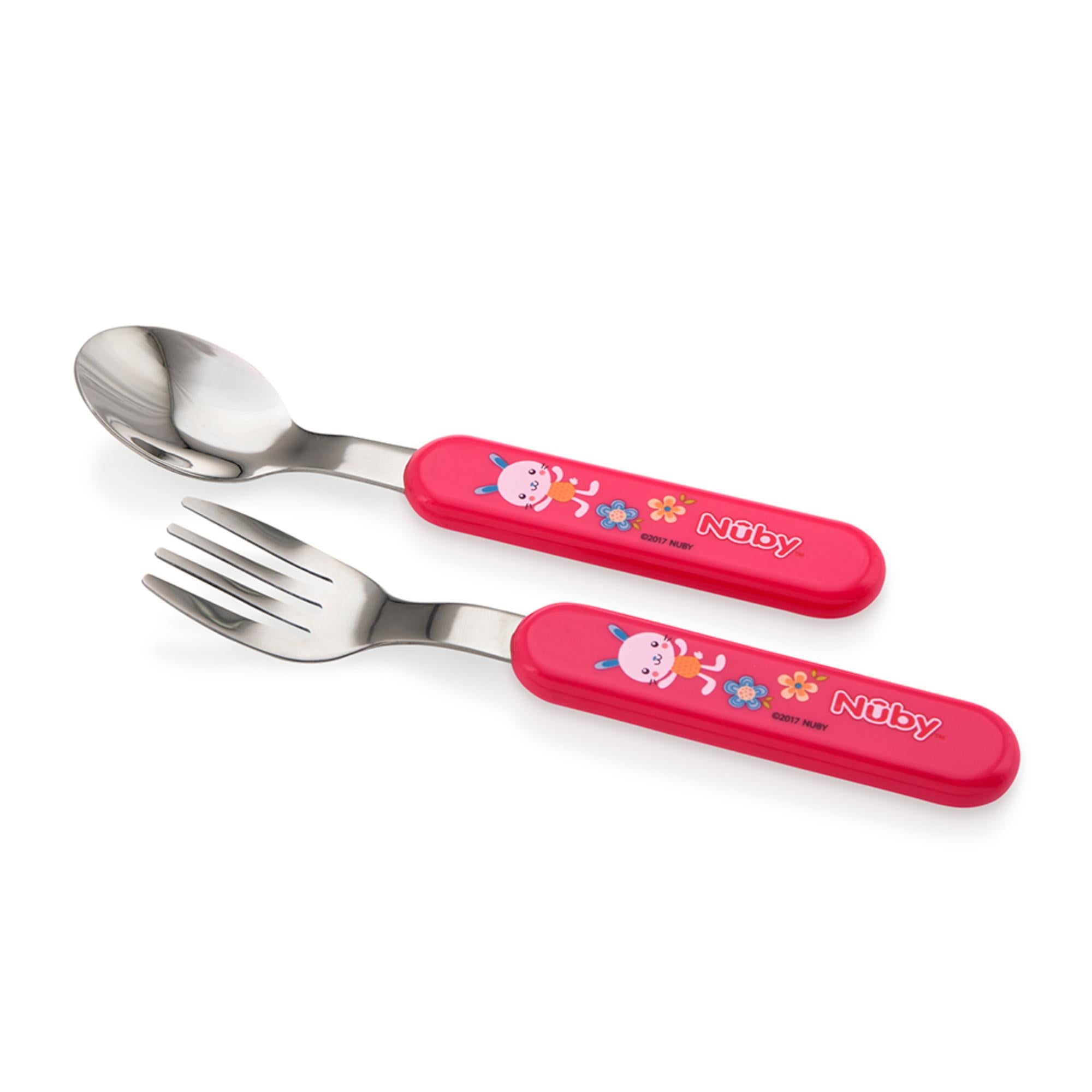 Stainless Steel Feeding Set - Pink