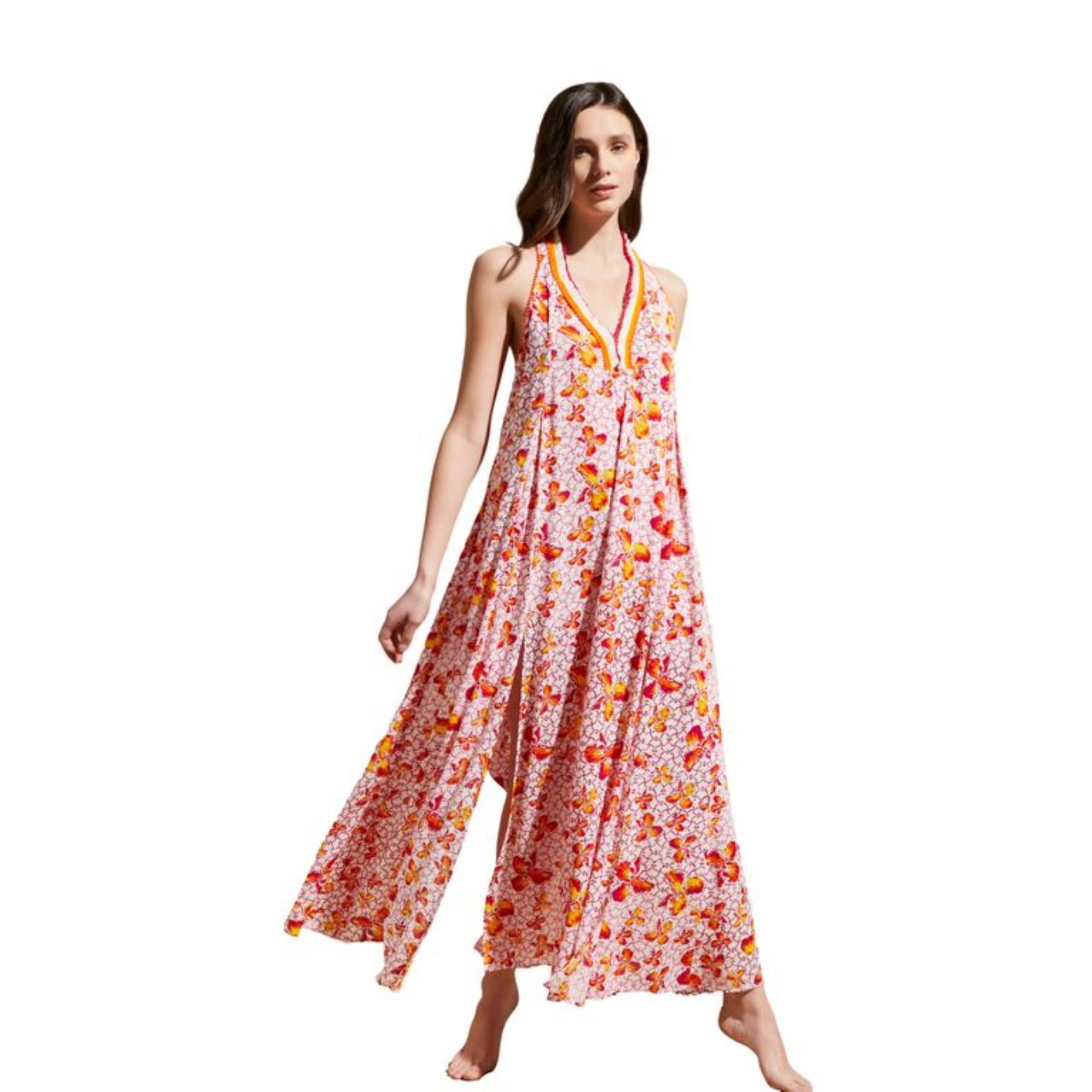 Pink Print Mother/Daughter Poupette 23E Women Nava Dresses