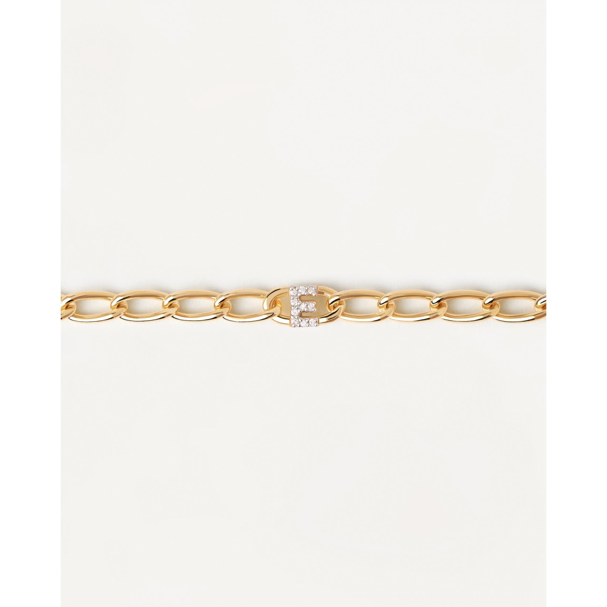 Letter E Chain Bracelet