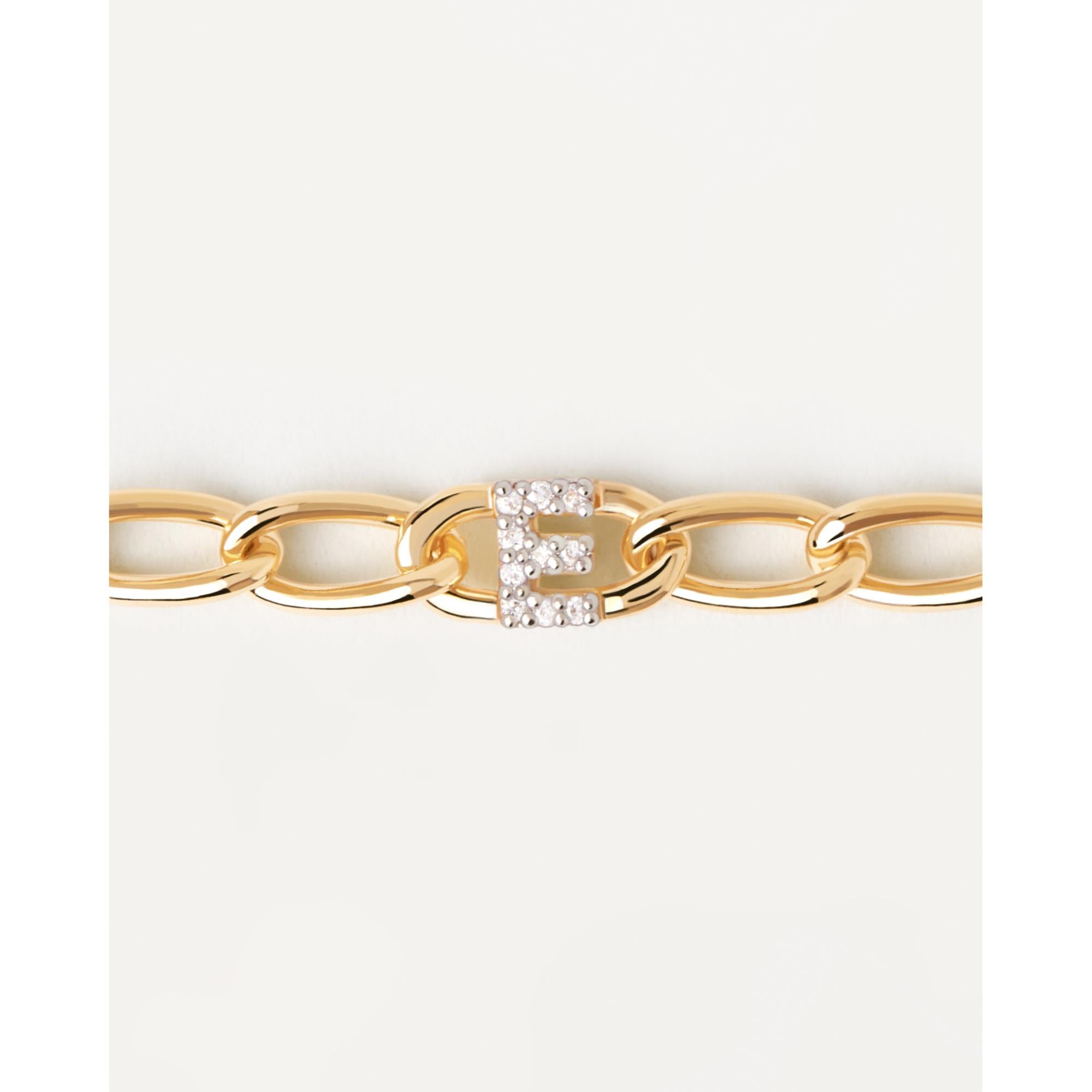 Letter E Chain Bracelet