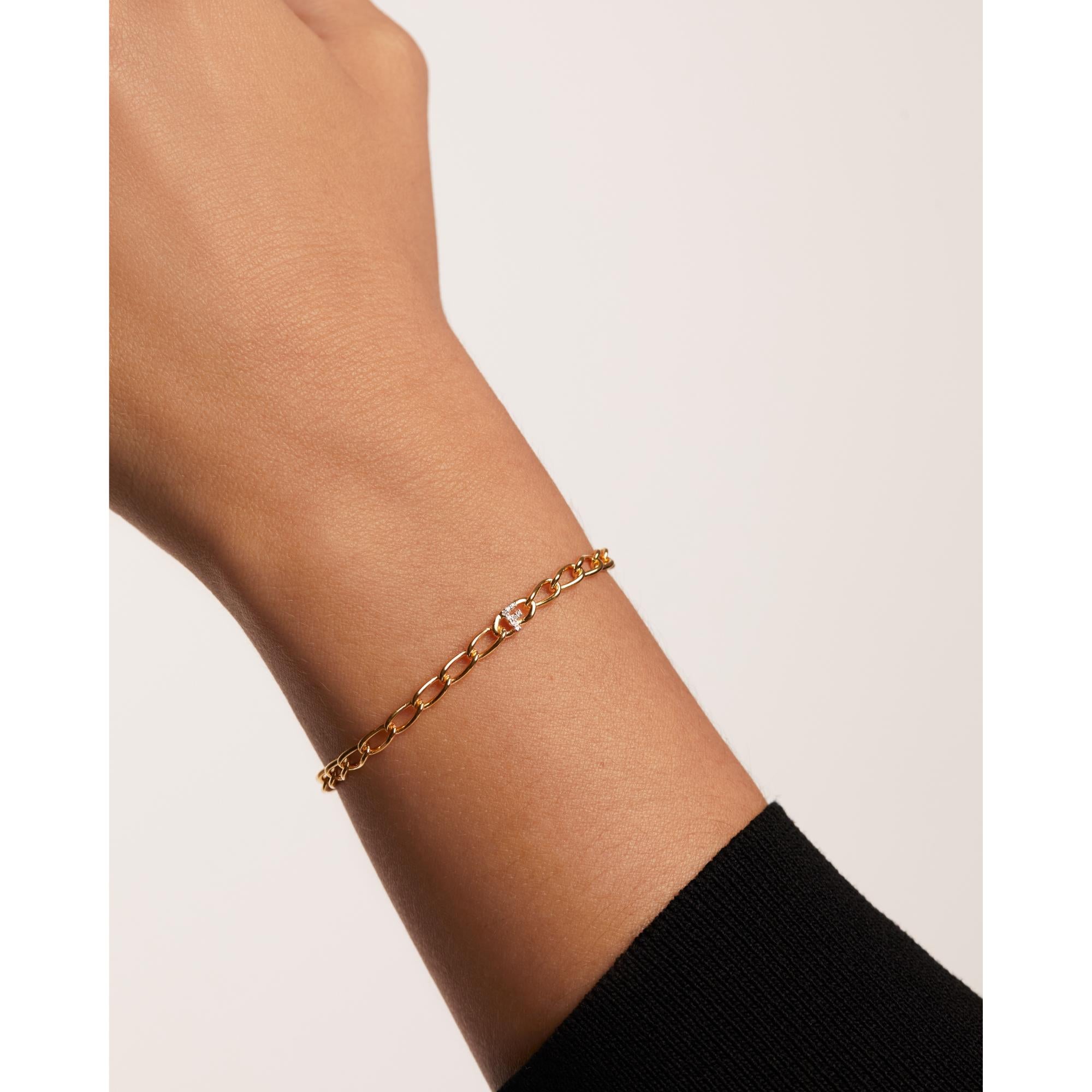 Letter F Chain Bracelet