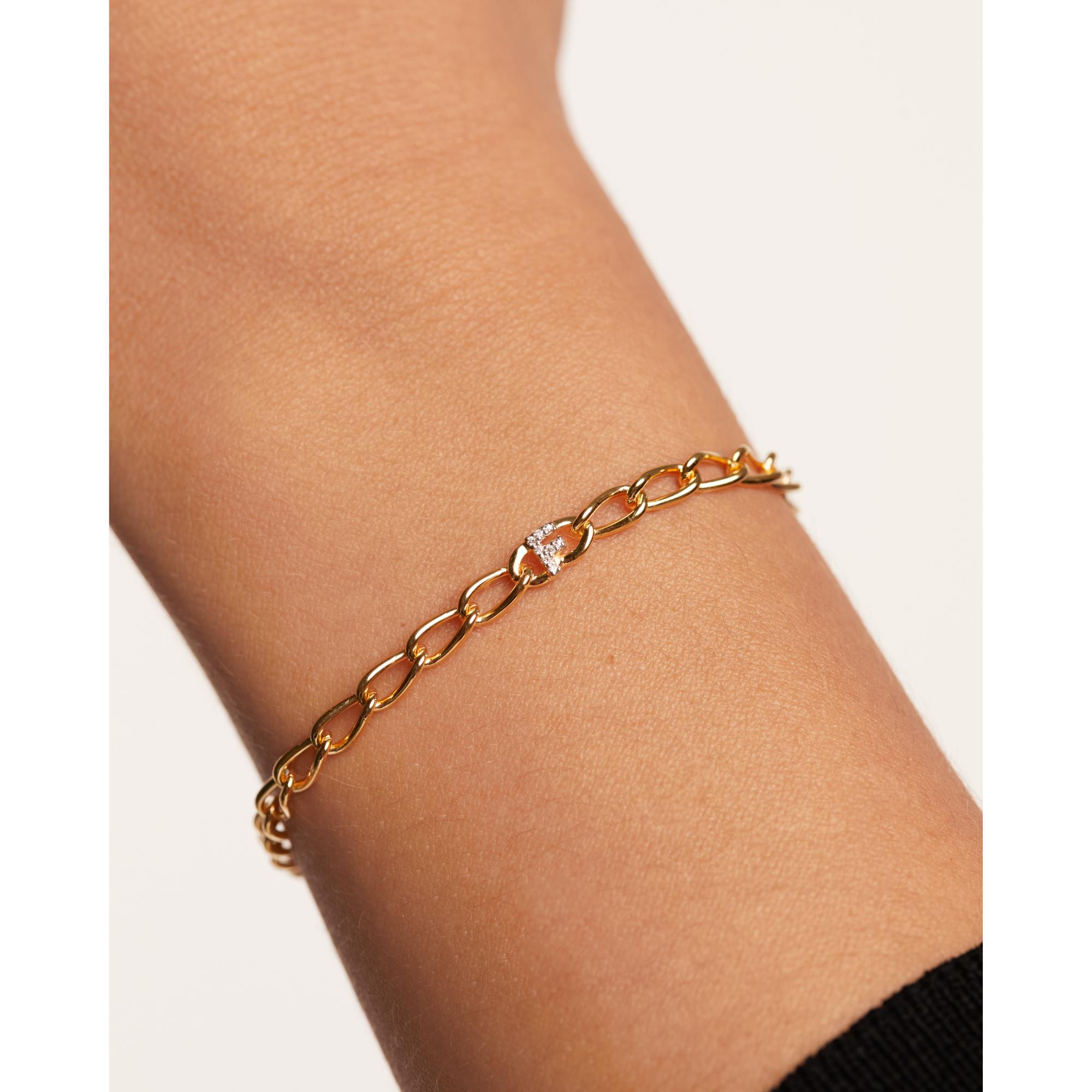 Letter F Chain Bracelet