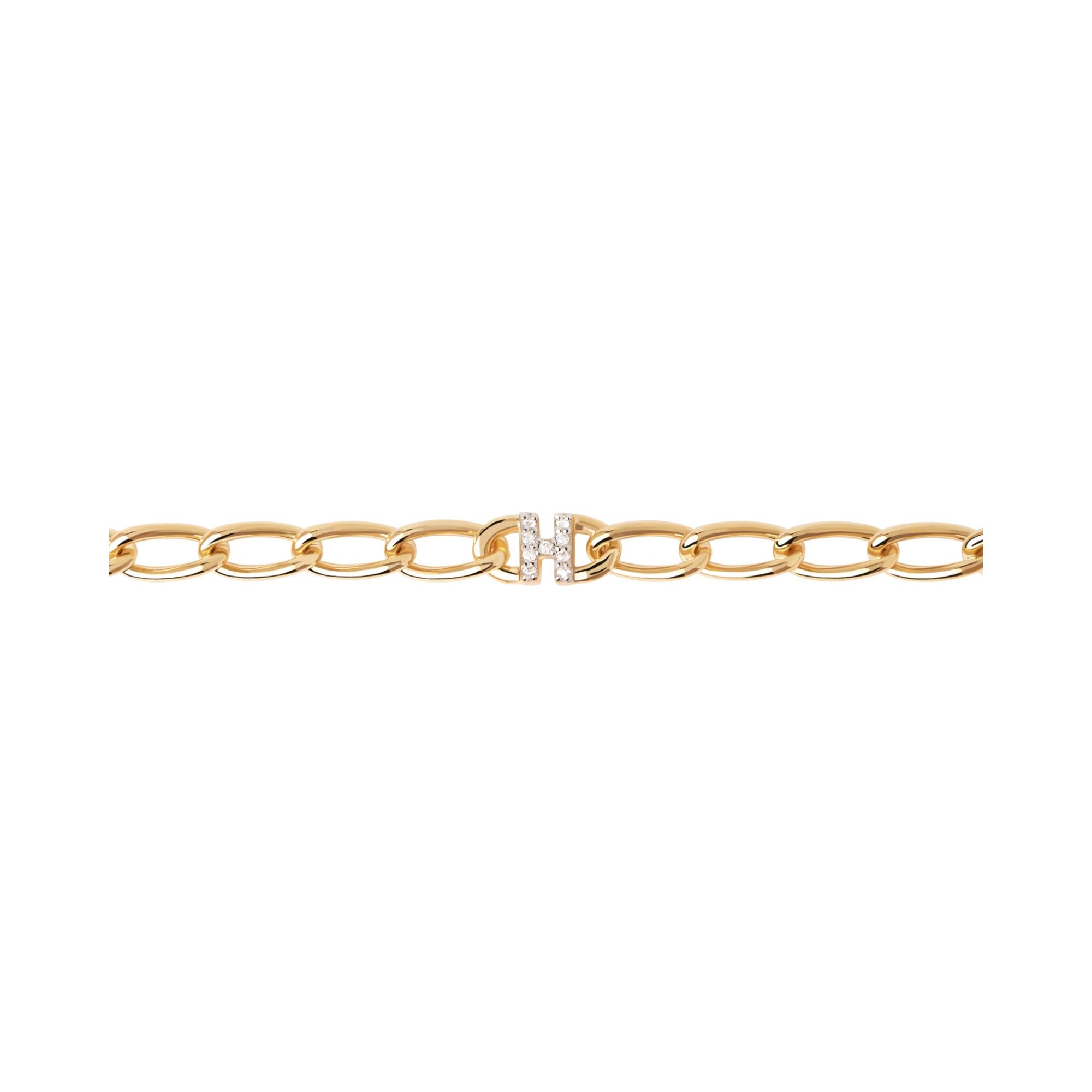 Letter H Chain Bracelet