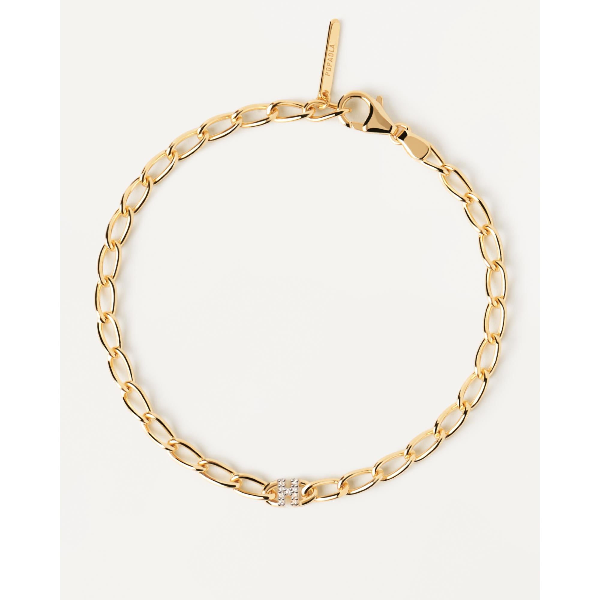 Letter H Chain Bracelet