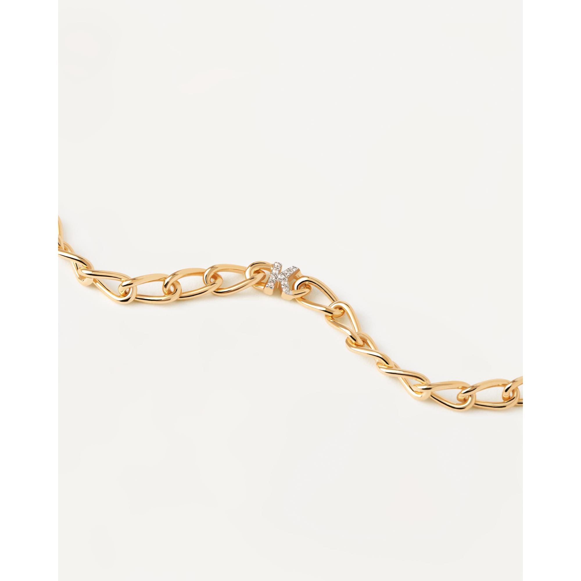 Letter K Chain Bracelet