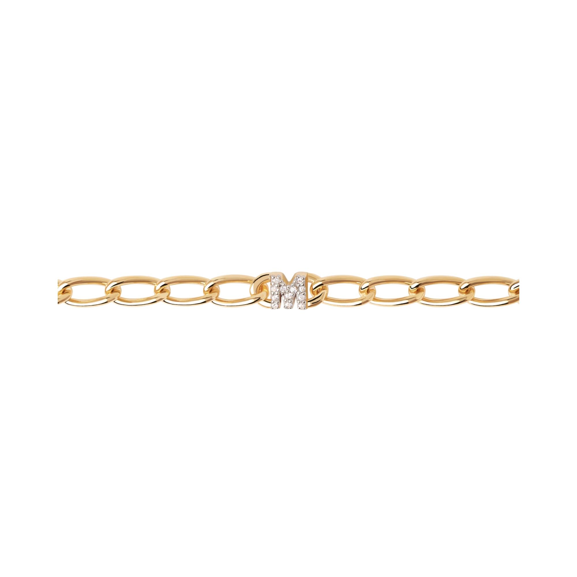 Letter M Chain Bracelet