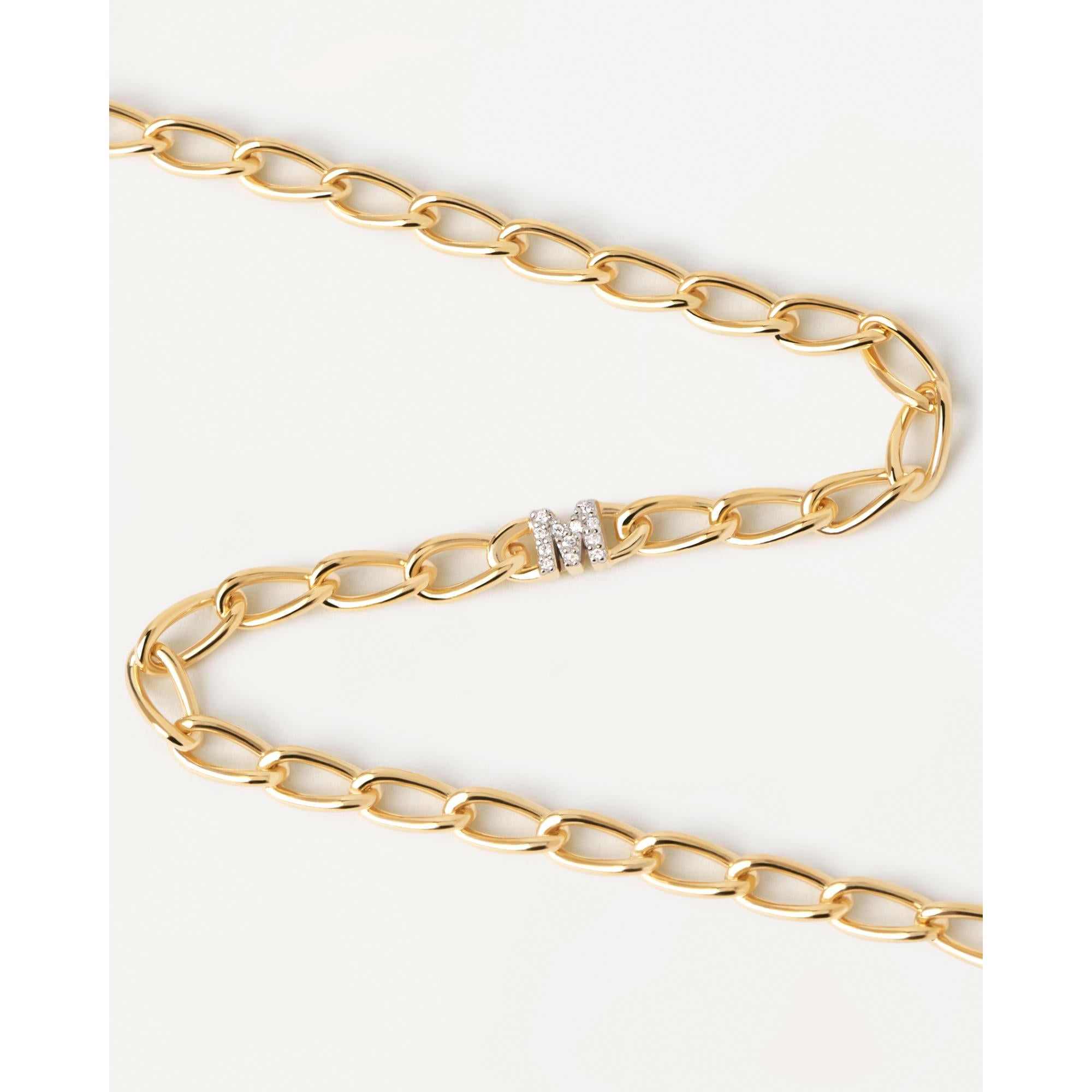 Letter M Chain Bracelet