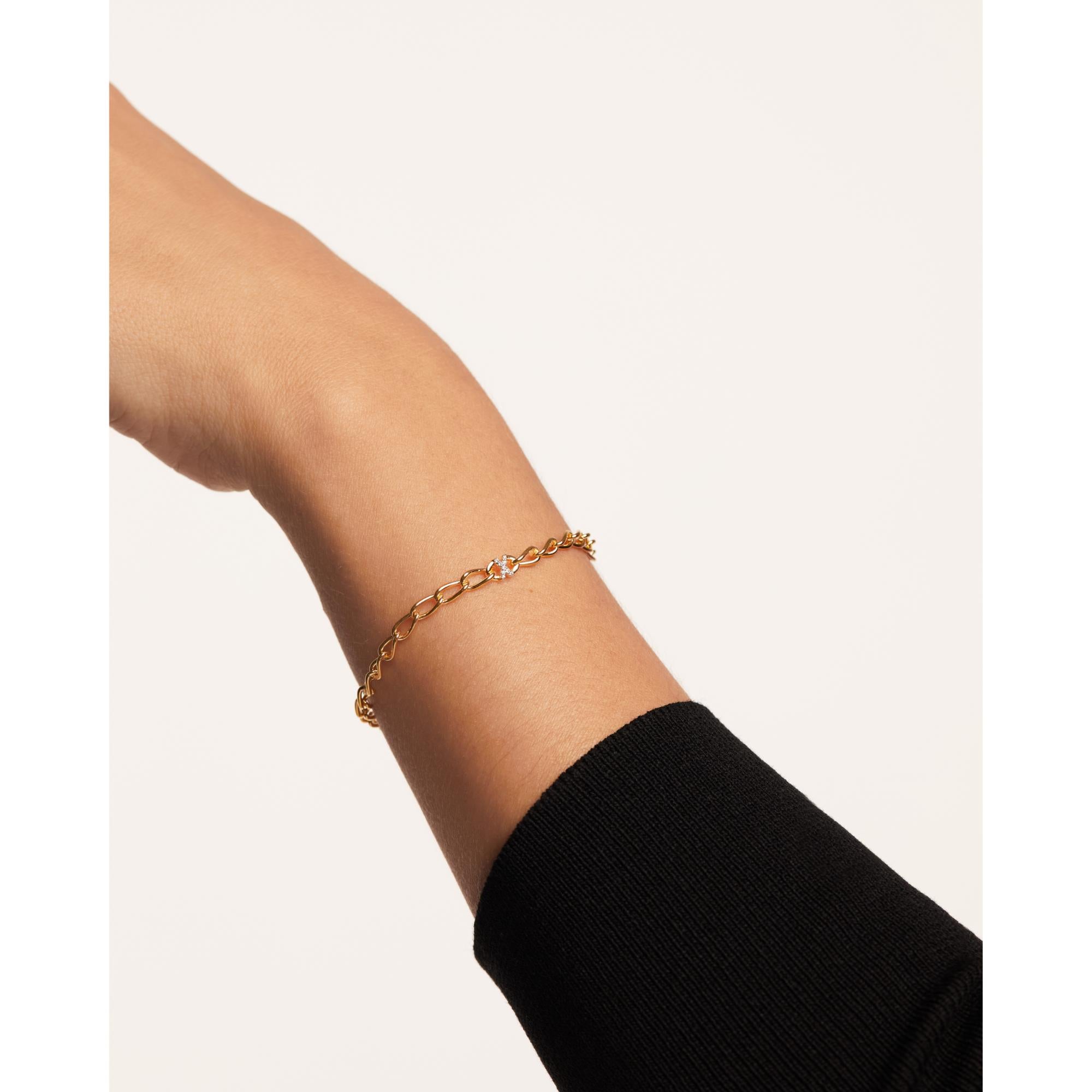 Letter X Chain Bracelet