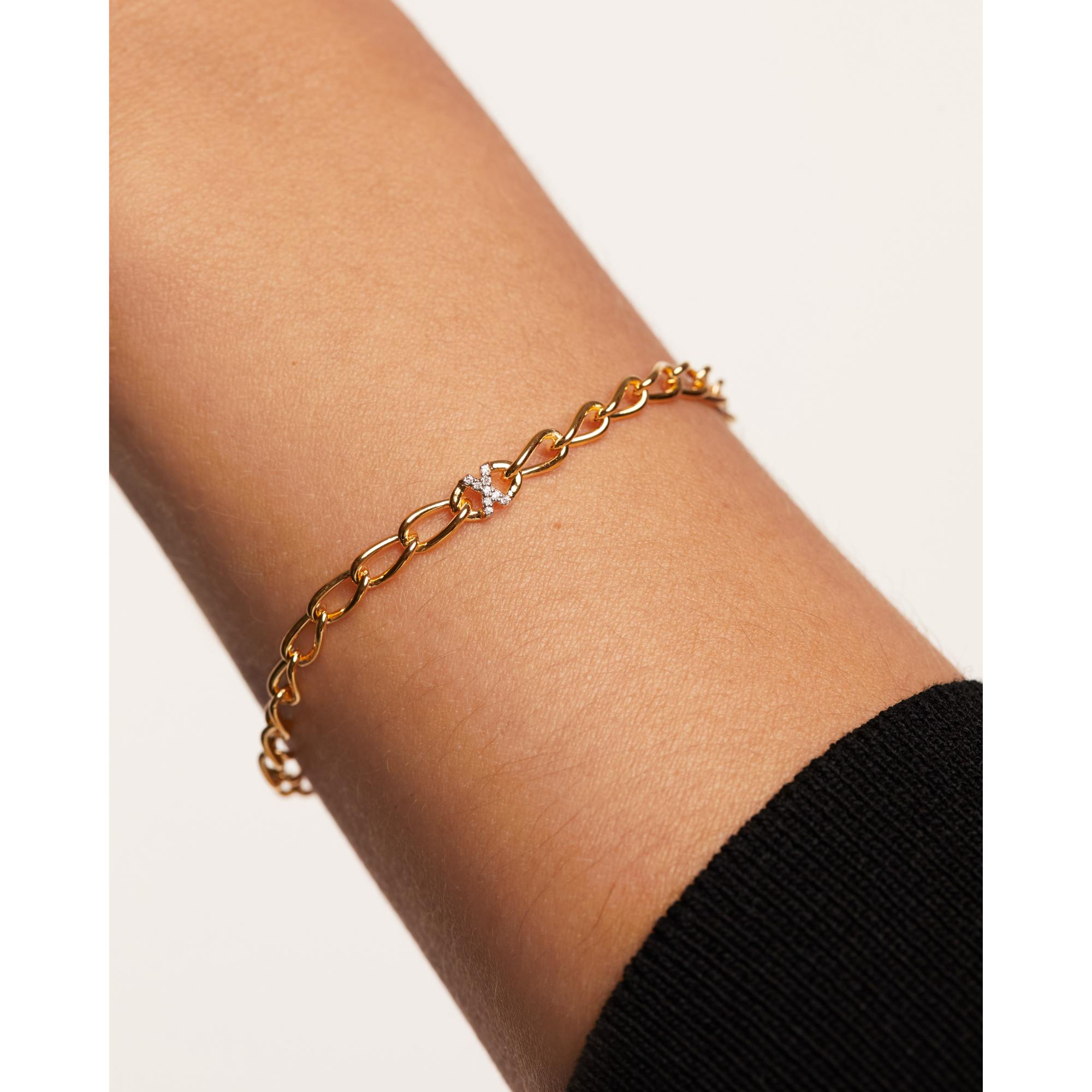 Letter X Chain Bracelet