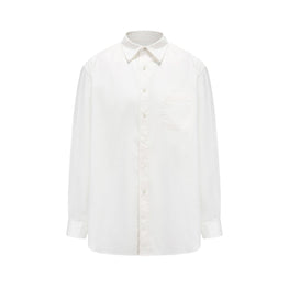 Men Regular Fit Shirt With Laydown Collar - White