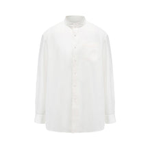 Men Regular Fit Shirt With Band Collar - White