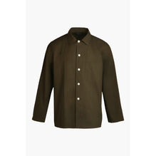 Men Pleated Casual Shirt - Military