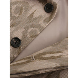 Men Jacquard Car Coat - Khaki