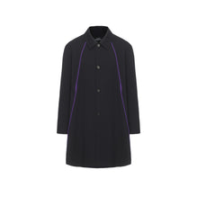 Men Contrast Piping Detail Jacket - Navy